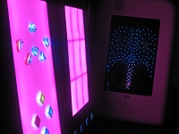 pink interactive colour changing panels for the Special Needs market